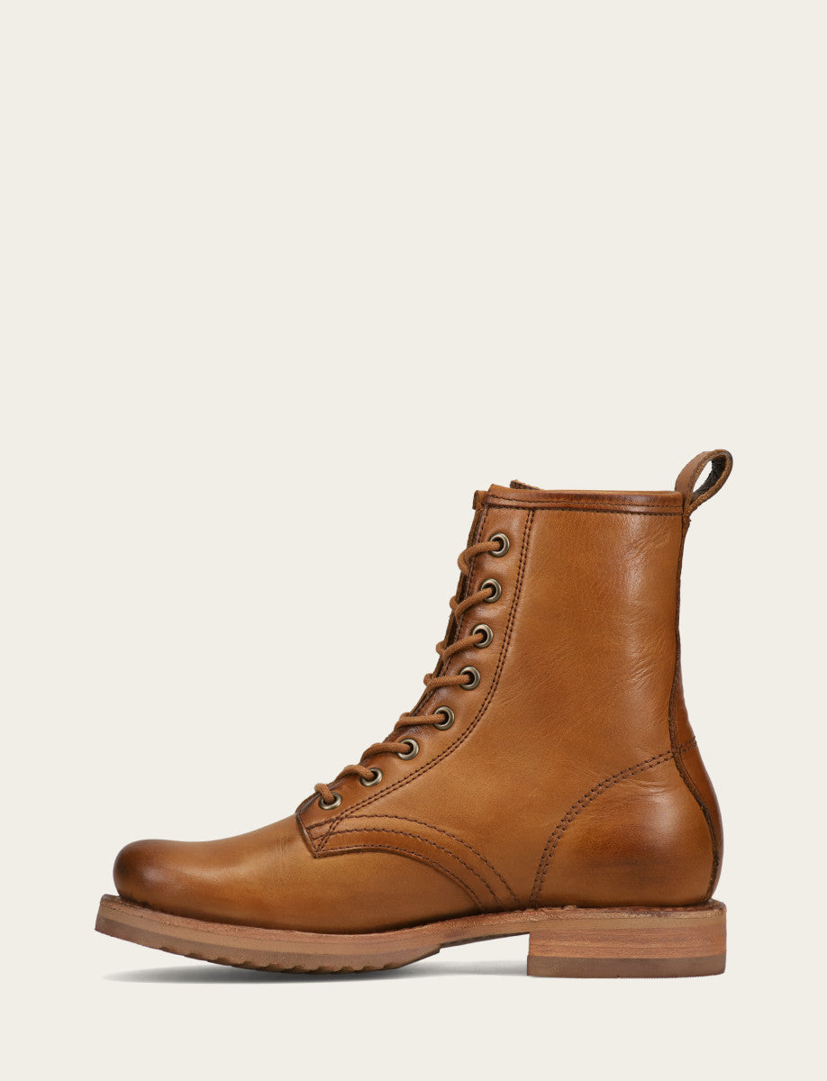 Frye Women's Caramel Veronica Flex Combat Booties / Caramel