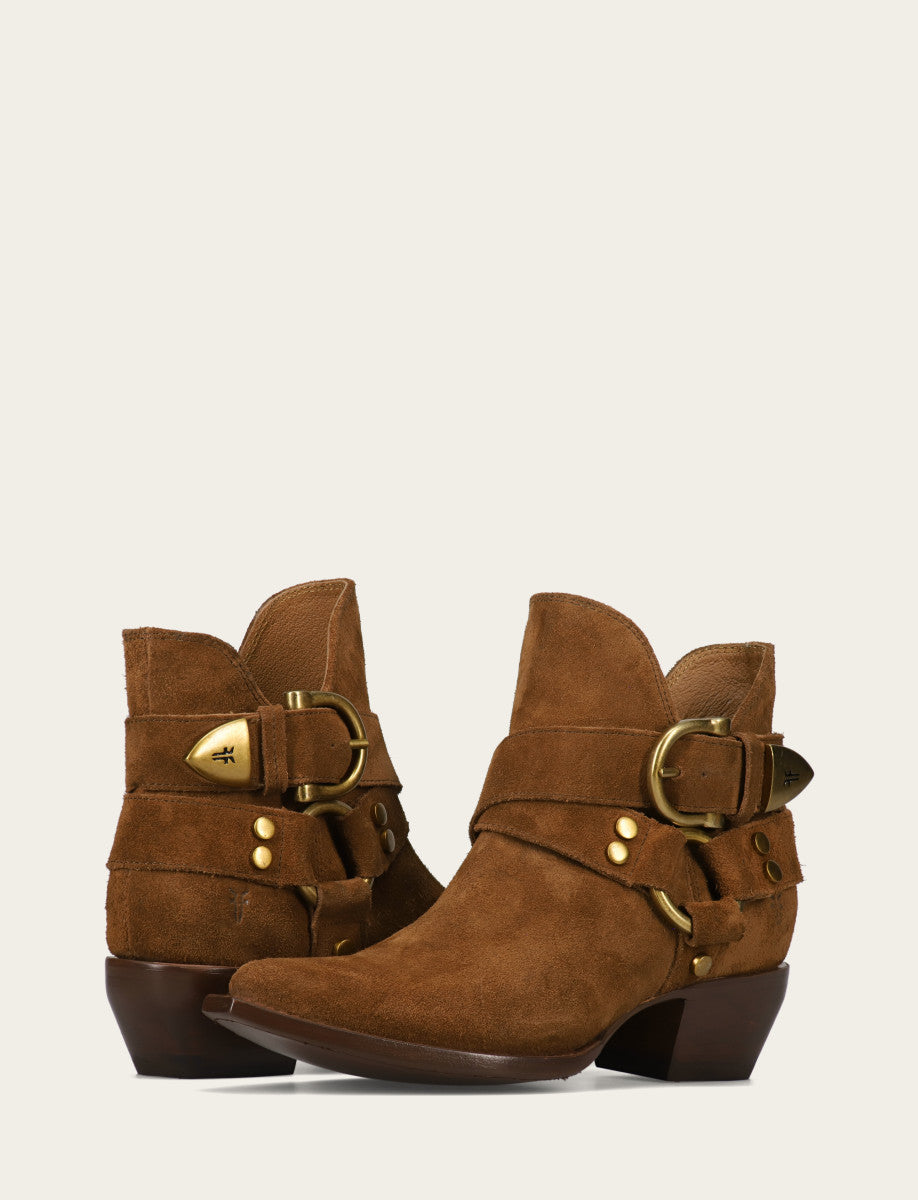 Frye Women's Bark Sacha Multi Strap Booties / Bark
