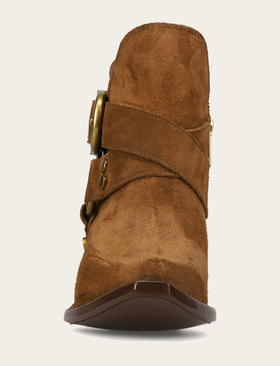 Frye Women's Bark Sacha Multi Strap Booties / Bark