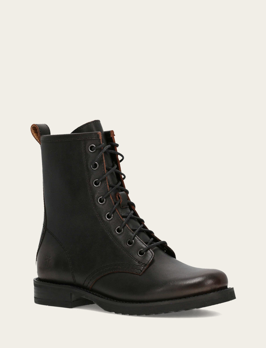 Frye Antique Brown Veronica Flex Combat Boot / Antique Brown