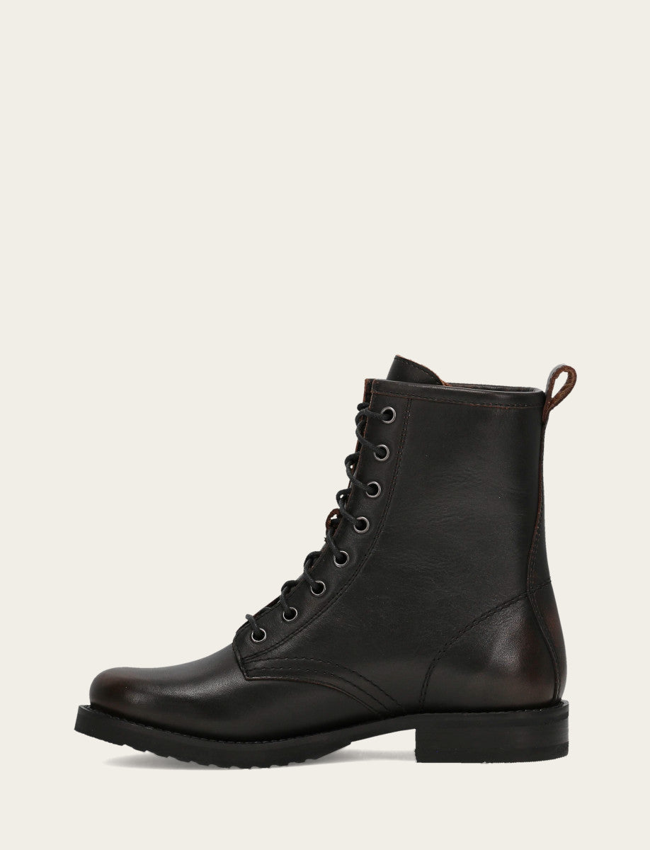 Frye Antique Brown Veronica Flex Combat Boot / Antique Brown