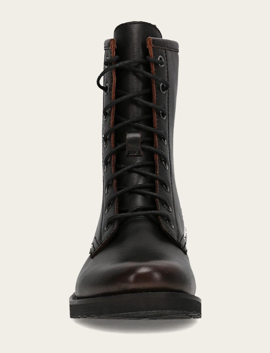 Frye Antique Brown Veronica Flex Combat Boot / Antique Brown