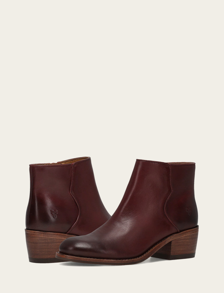 Frye Women's Merlot Carson 2 Piping Booties / Merlot