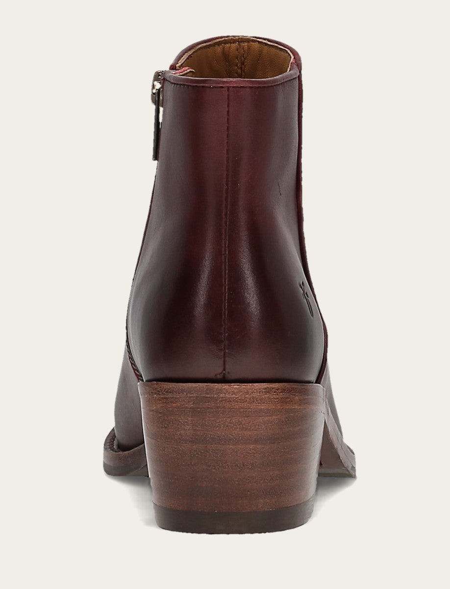 Frye Women's Merlot Carson 2 Piping Booties / Merlot