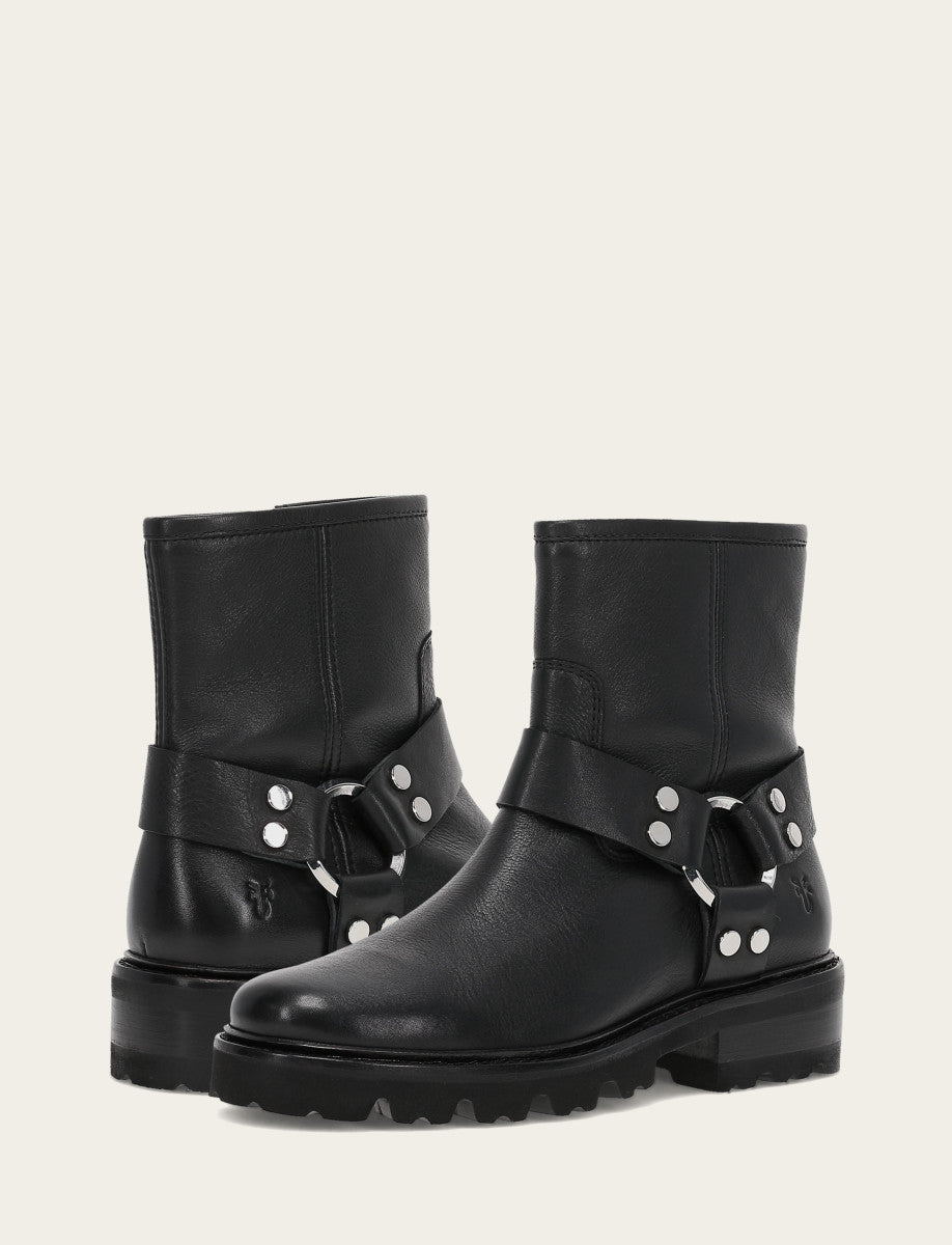 Frye Women's Black Olivia Harness Short Booties / Black