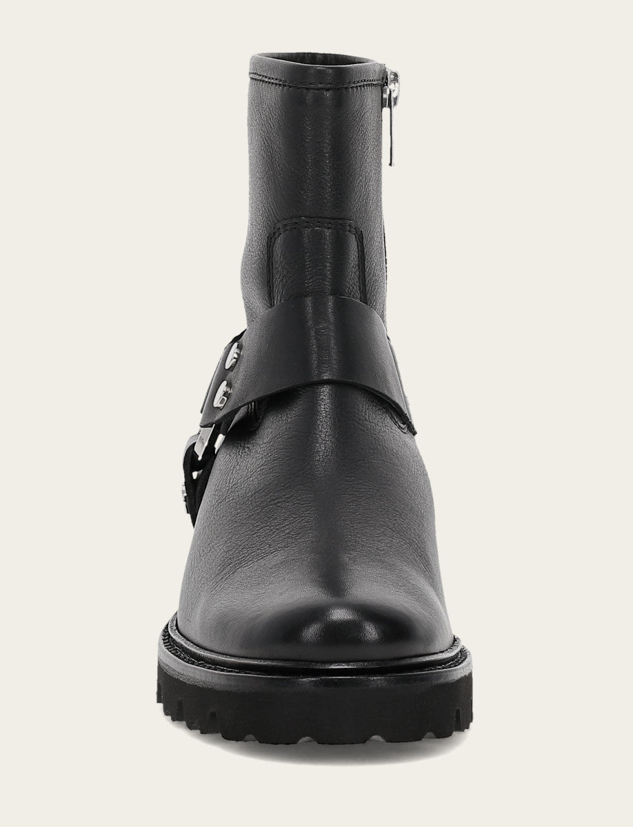 Frye Women's Black Olivia Harness Short Booties / Black