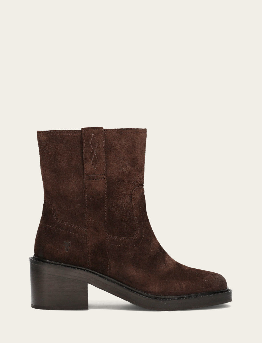 Frye Women's Chocolate Kate Short Inside Zip Boot / Chocolate