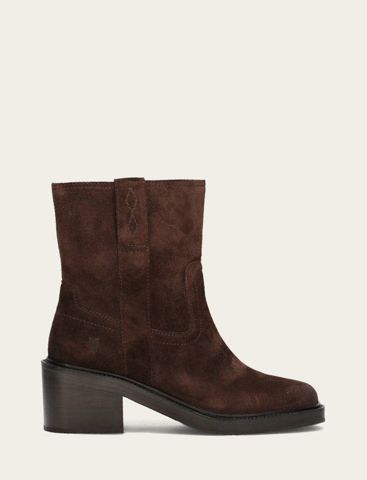 Frye Women's Chocolate Kate Short Inside Zip Boot / Chocolate