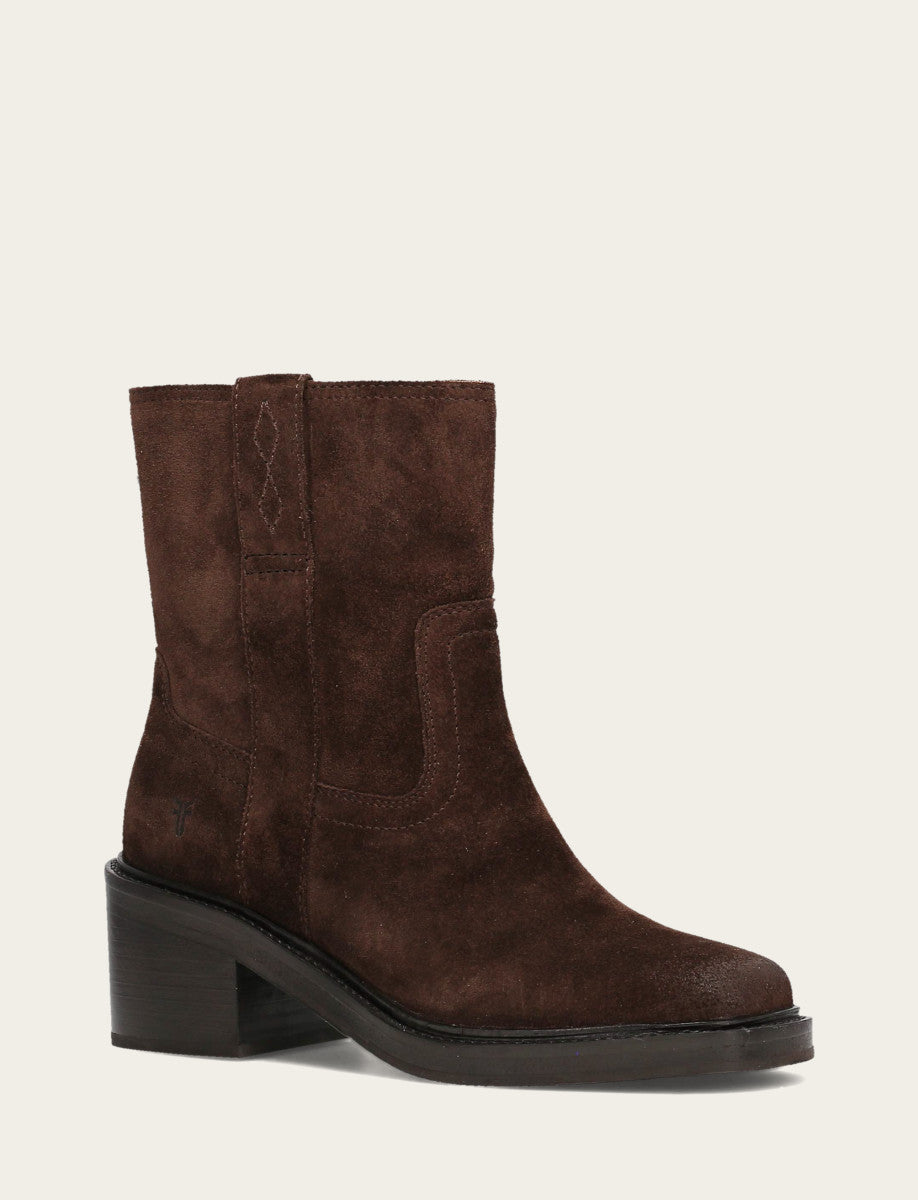Frye Women's Chocolate Kate Short Inside Zip Boot / Chocolate