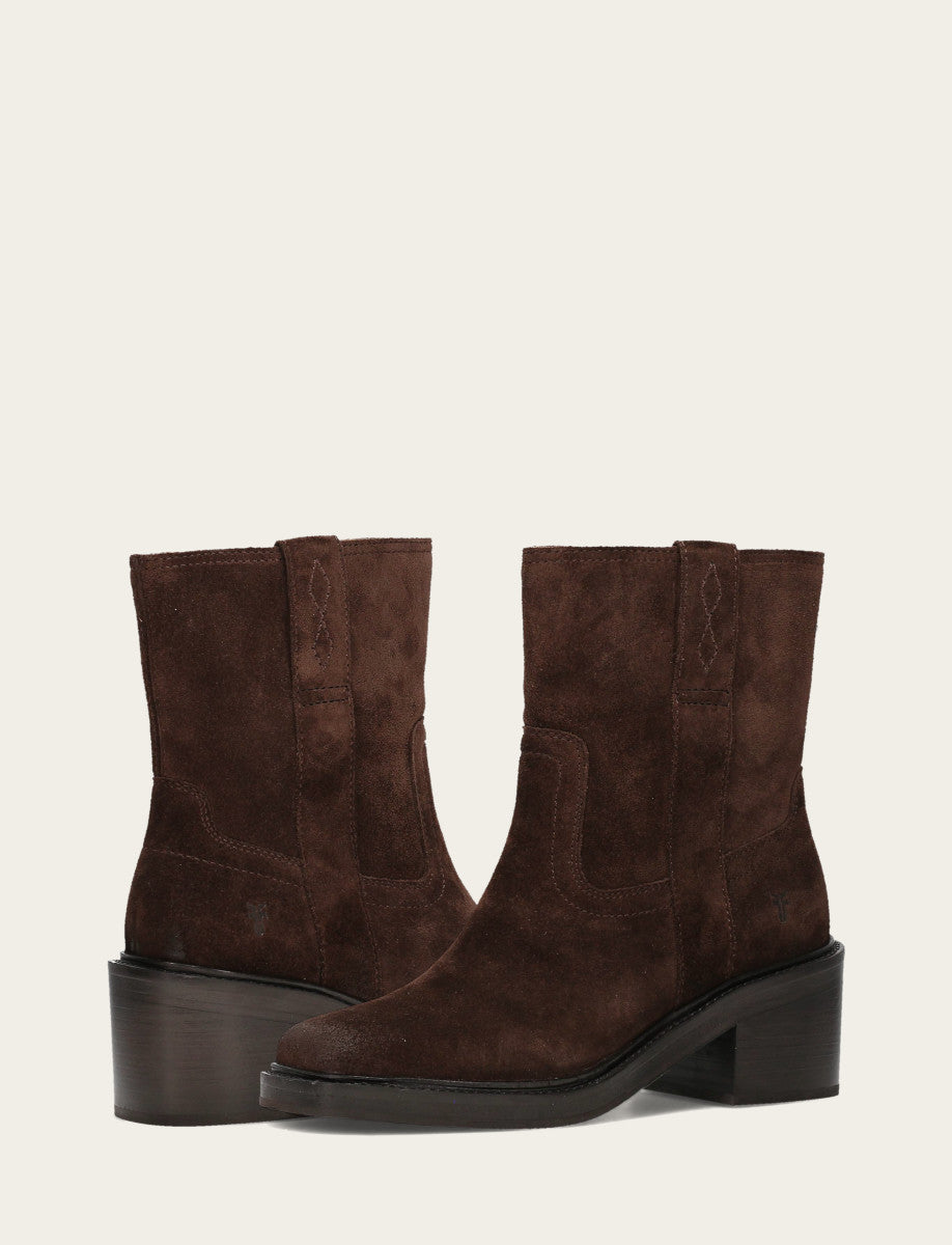 Frye Women's Chocolate Kate Short Inside Zip Boot / Chocolate