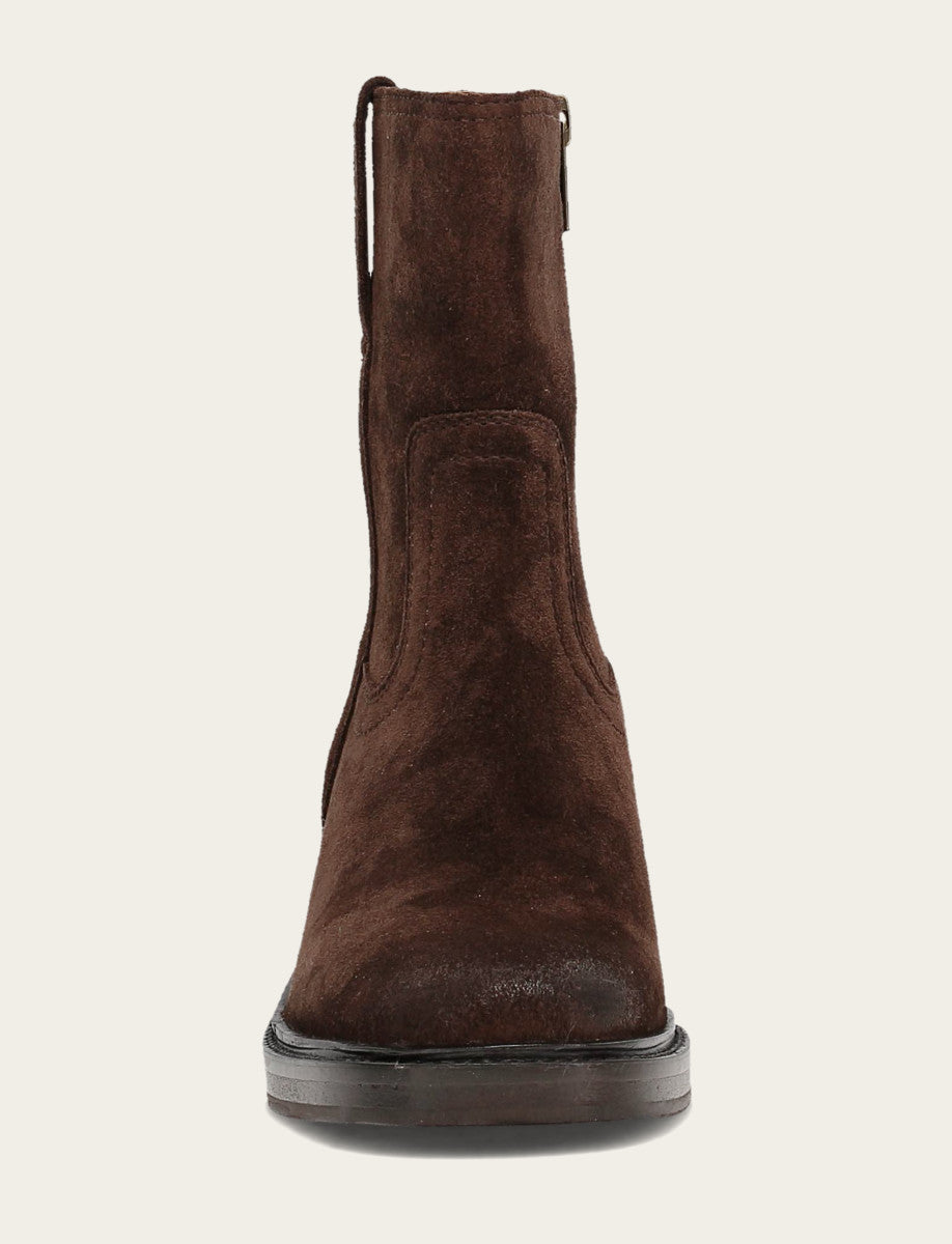Frye Women's Chocolate Kate Short Inside Zip Boot / Chocolate