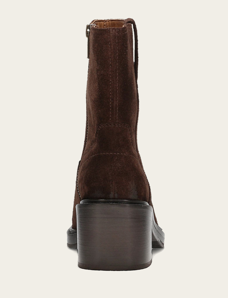 Frye Women's Chocolate Kate Short Inside Zip Boot / Chocolate