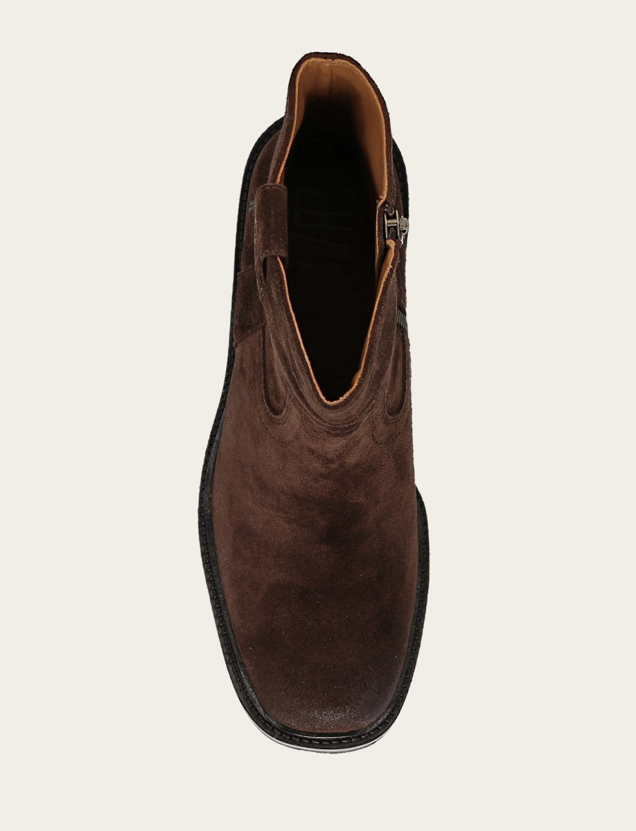 Frye Women's Chocolate Kate Short Inside Zip Boot / Chocolate