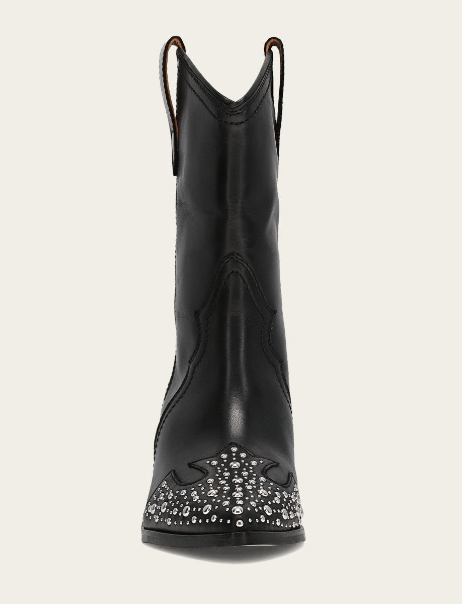 Frye Women's Black Sara Wingtip Stud Boot / Black