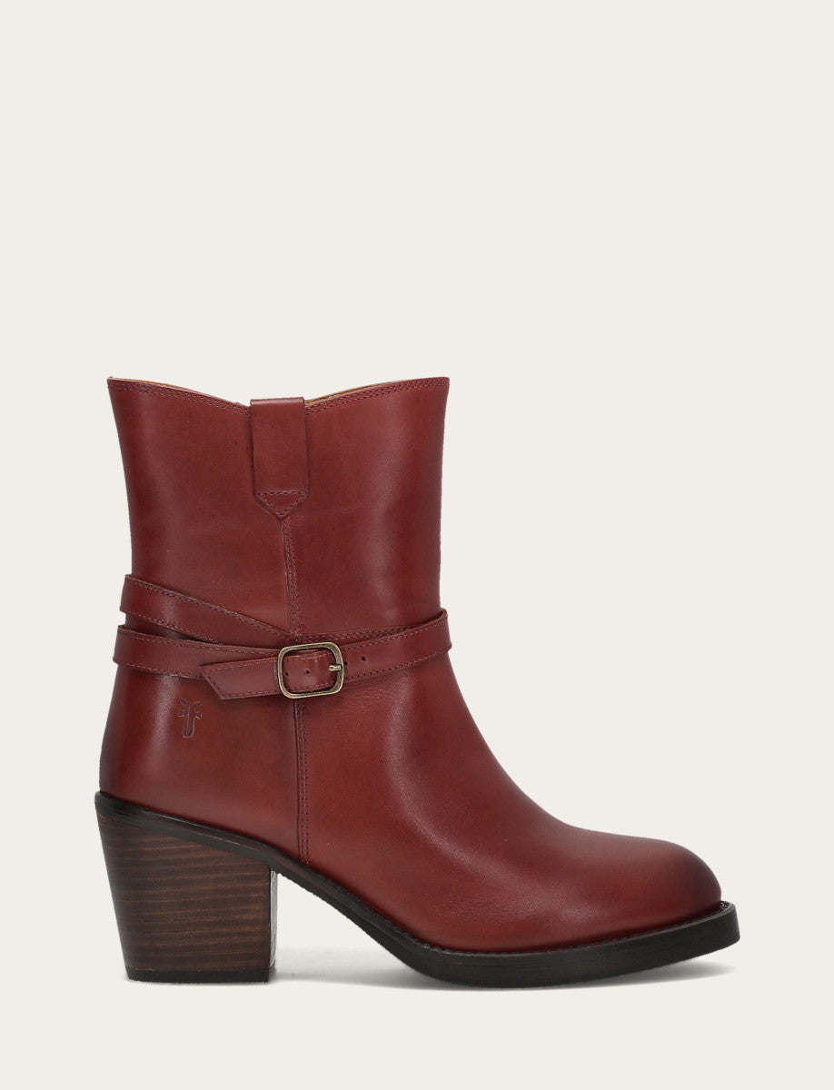 Frye Women's Cranberry Rylee Belted Inside Zip Boot / Cranberry