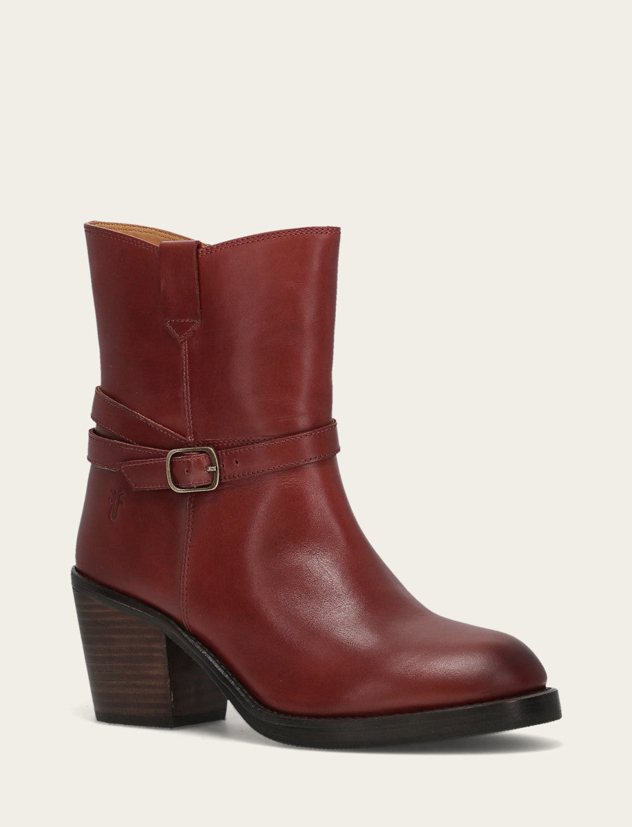 Frye Women's Cranberry Rylee Belted Inside Zip Boot / Cranberry