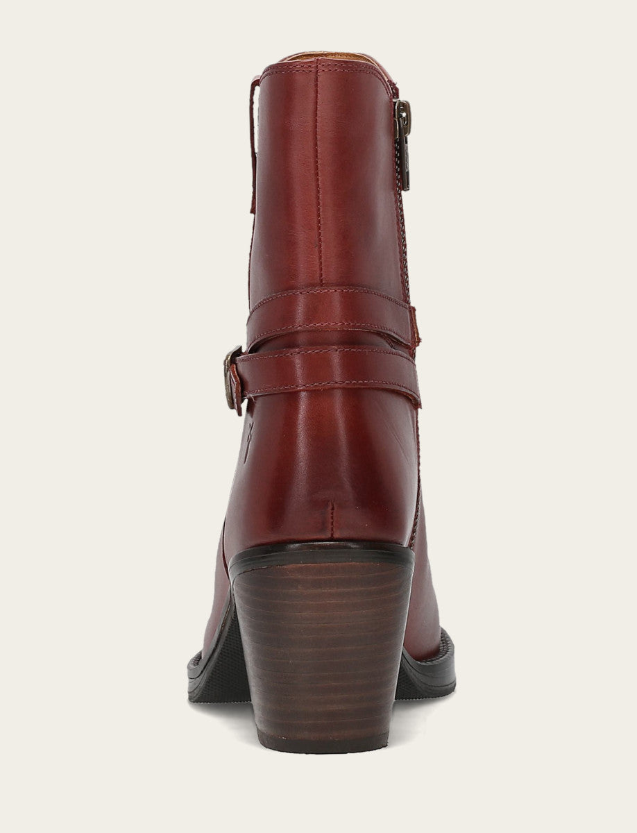 Frye Women's Cranberry Rylee Belted Inside Zip Boot / Cranberry