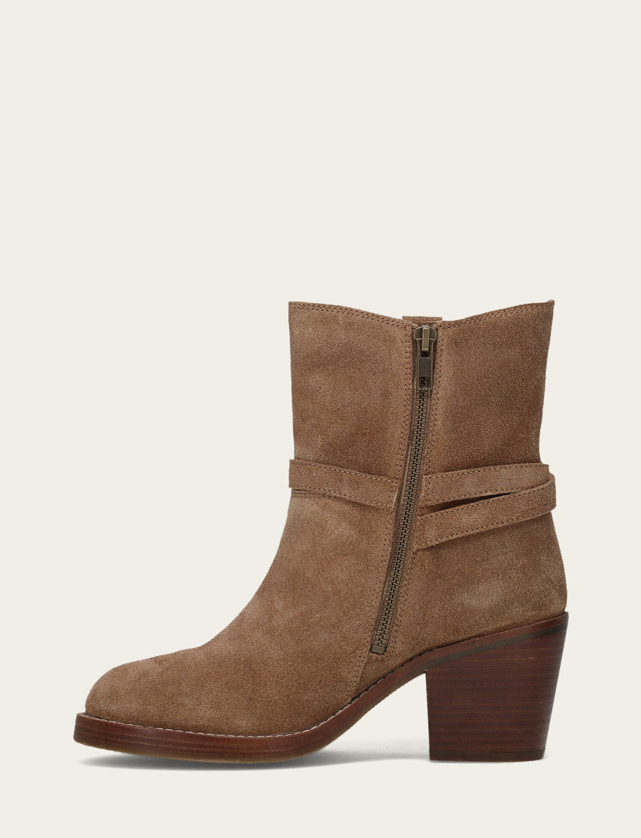 Frye Women's Mushroom Rylee Belted Inside Zip Boot / Mushroom