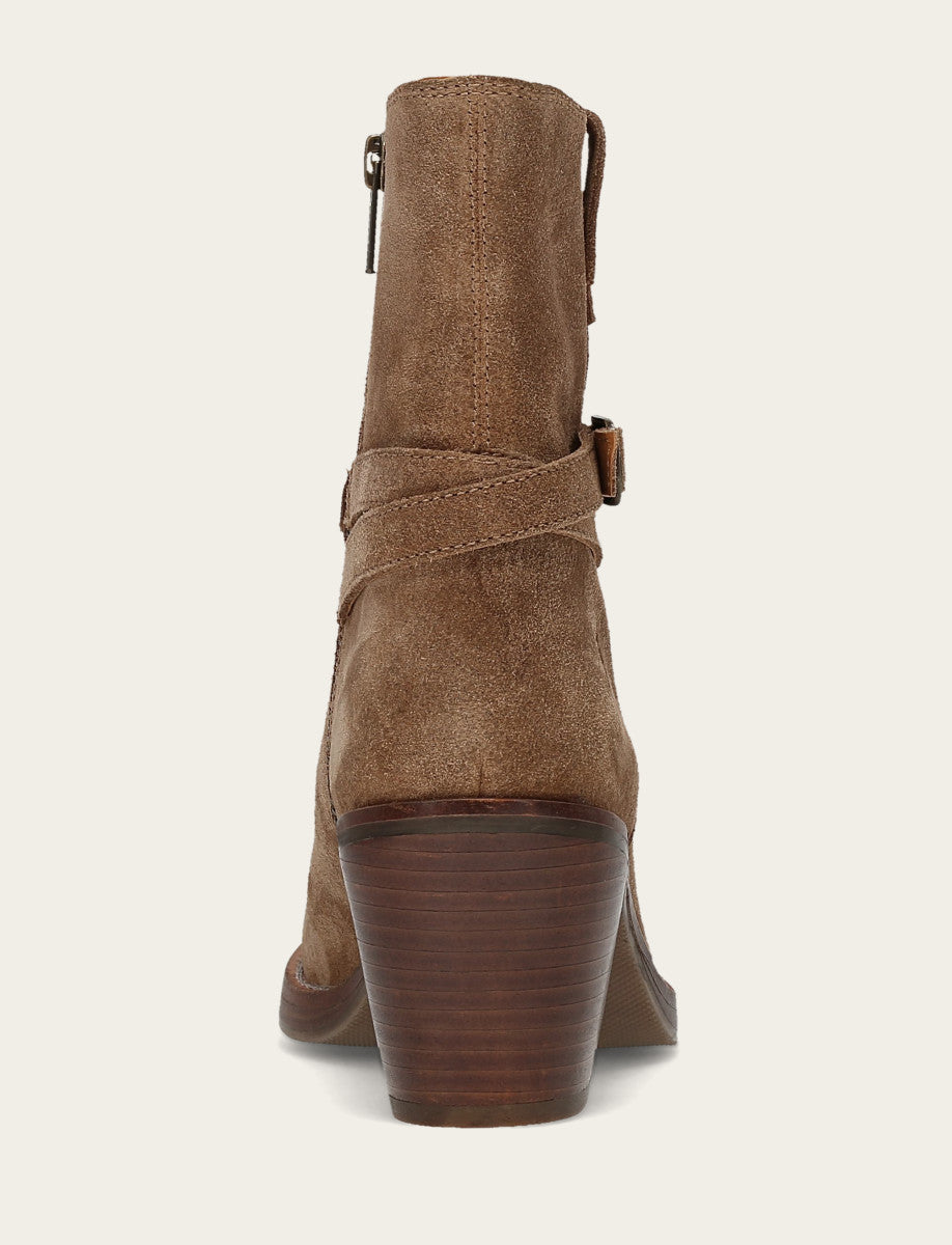 Frye Women's Mushroom Rylee Belted Inside Zip Boot / Mushroom