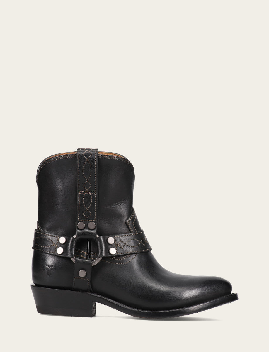 Frye Women's Black Billy Short Harness Booties / Black