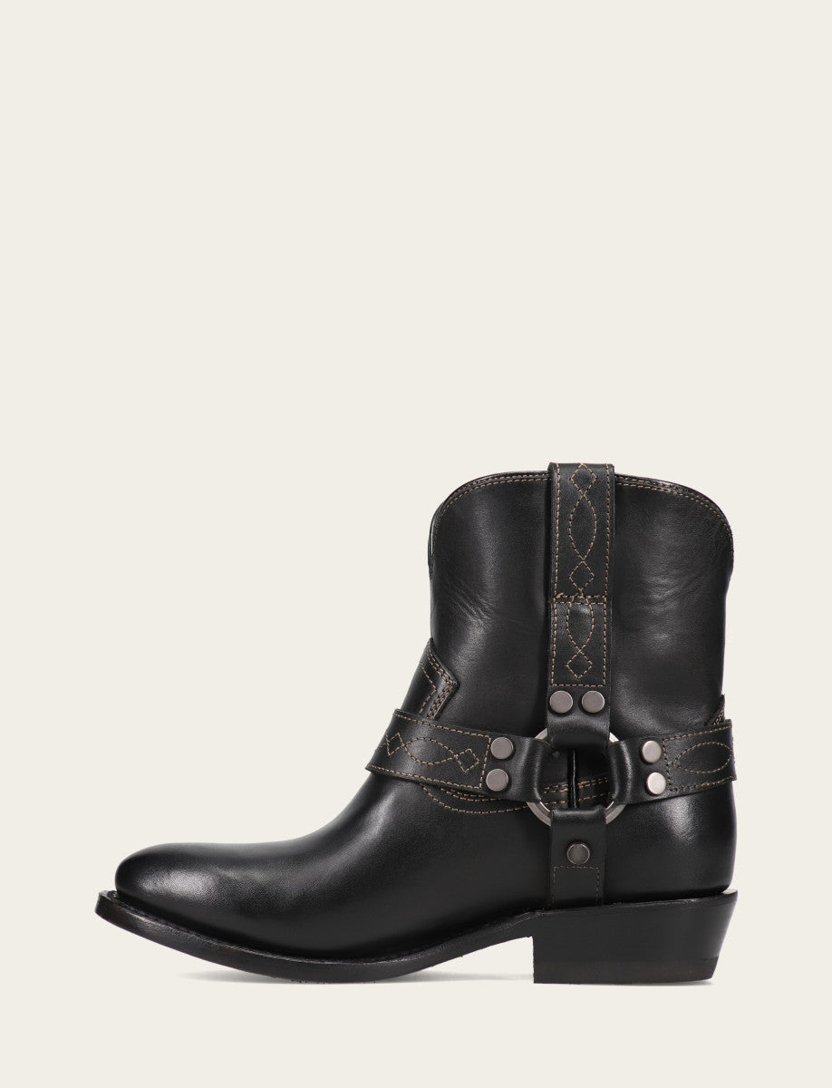 Frye Women's Black Billy Short Harness Booties / Black