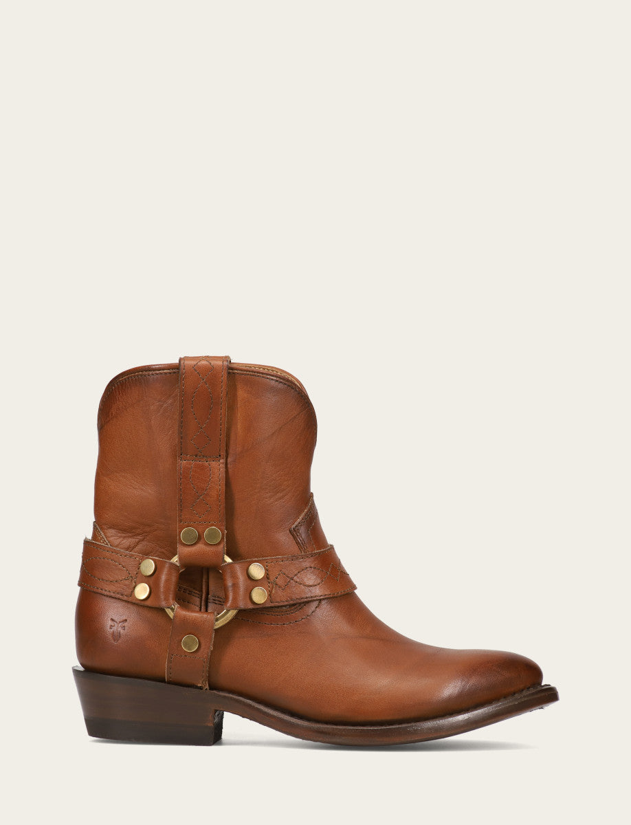 Frye Women's Saddle Billy Short Harness Booties / Saddle