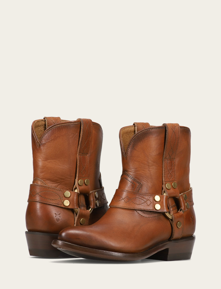 Frye Women's Saddle Billy Short Harness Booties / Saddle