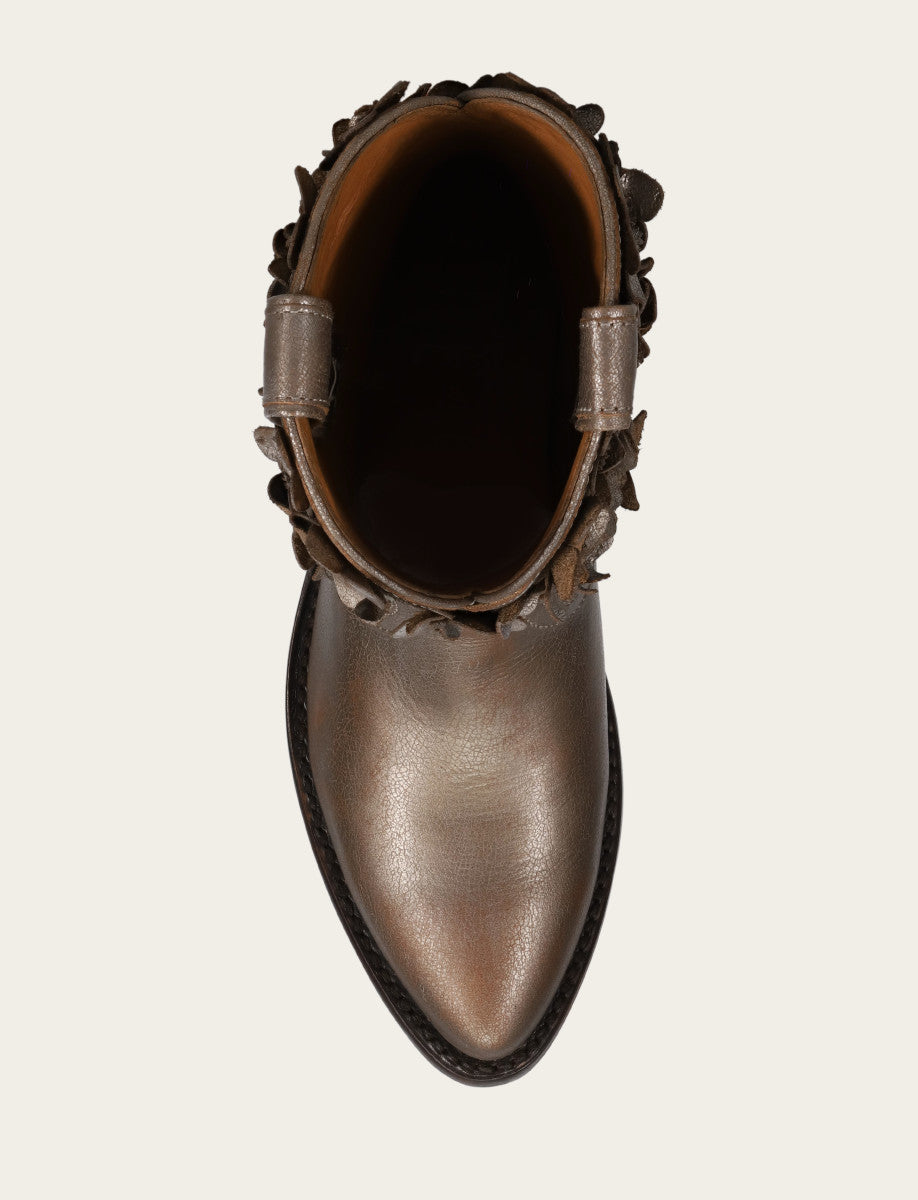 Frye Women's Metallic Stone Billy Flower Boot / Metallic Stone