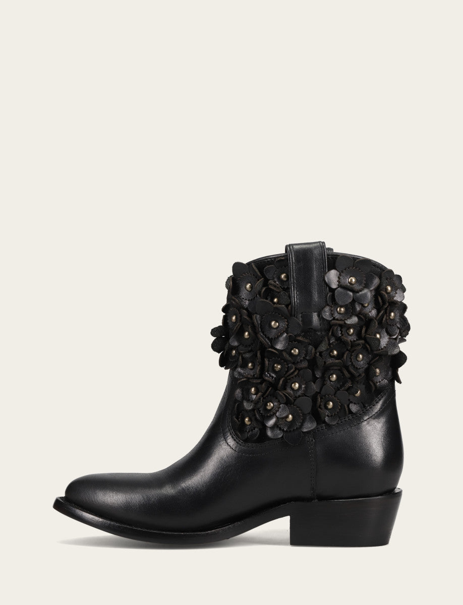Frye Women's Black Billy Flower Boot / Black