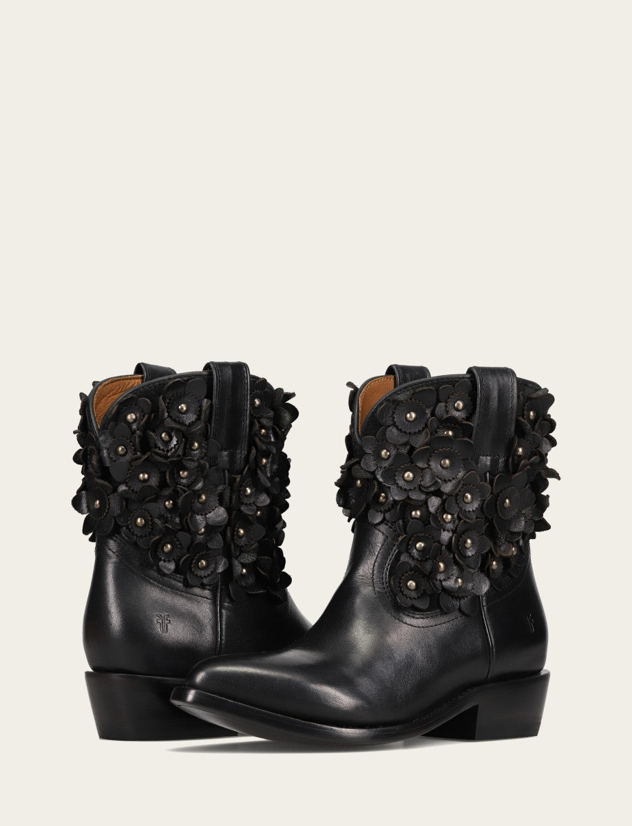 Frye Women's Black Billy Flower Boot / Black