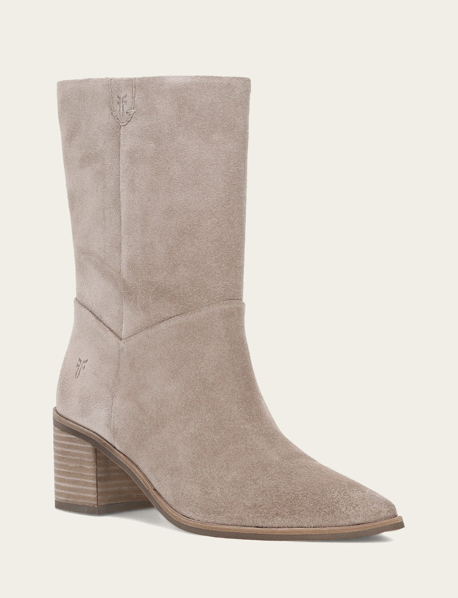 Frye Women's Taupe Sadie Softy Mid Booties / Taupe