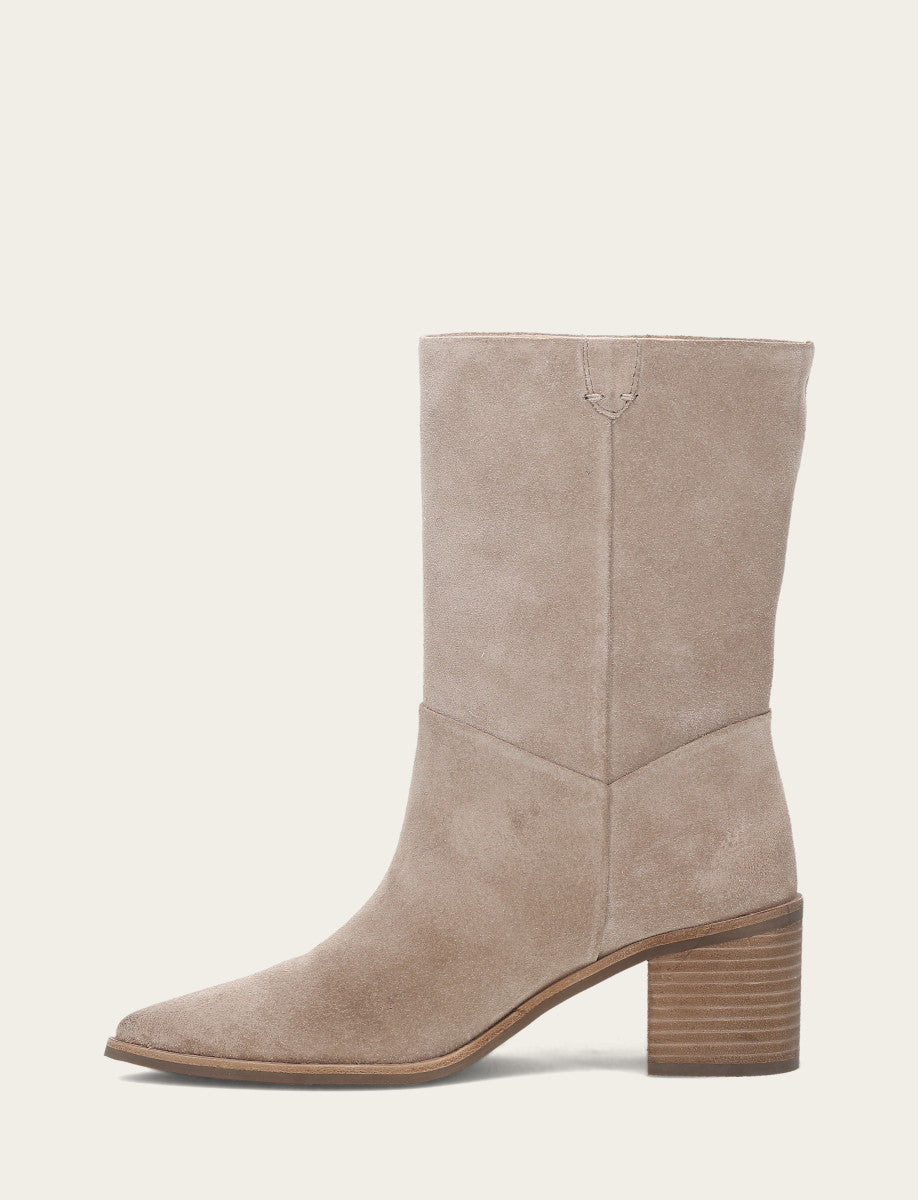 Frye Women's Taupe Sadie Softy Mid Booties / Taupe