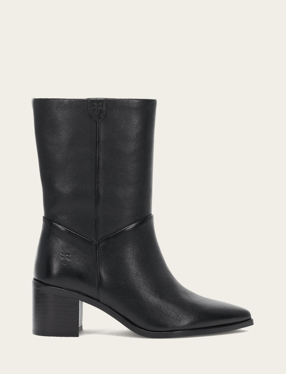 Frye Women's Black Sadie Softy Mid Booties / Black