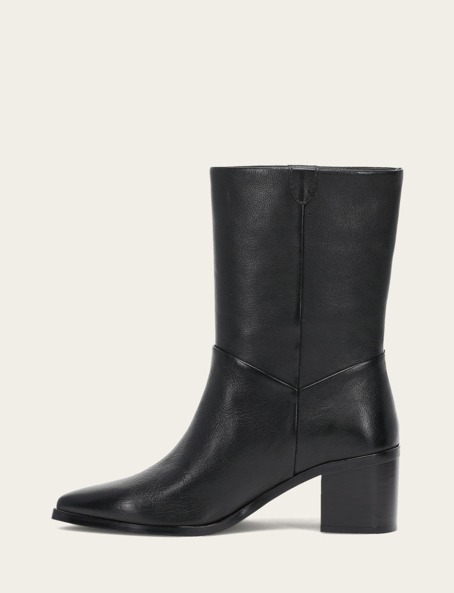 Frye Women's Black Sadie Softy Mid Booties / Black
