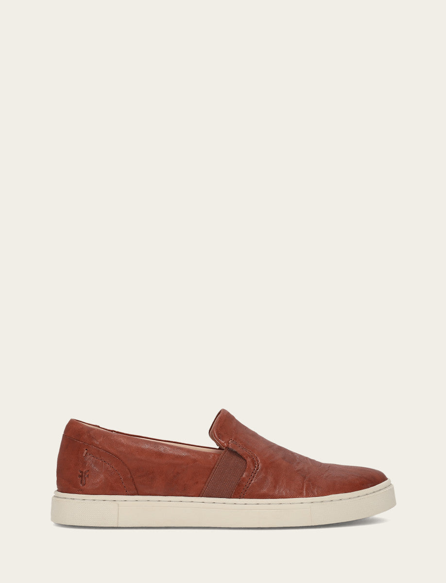 Frye Women's Cognac Ivy Slip On Sneakers / Cognac