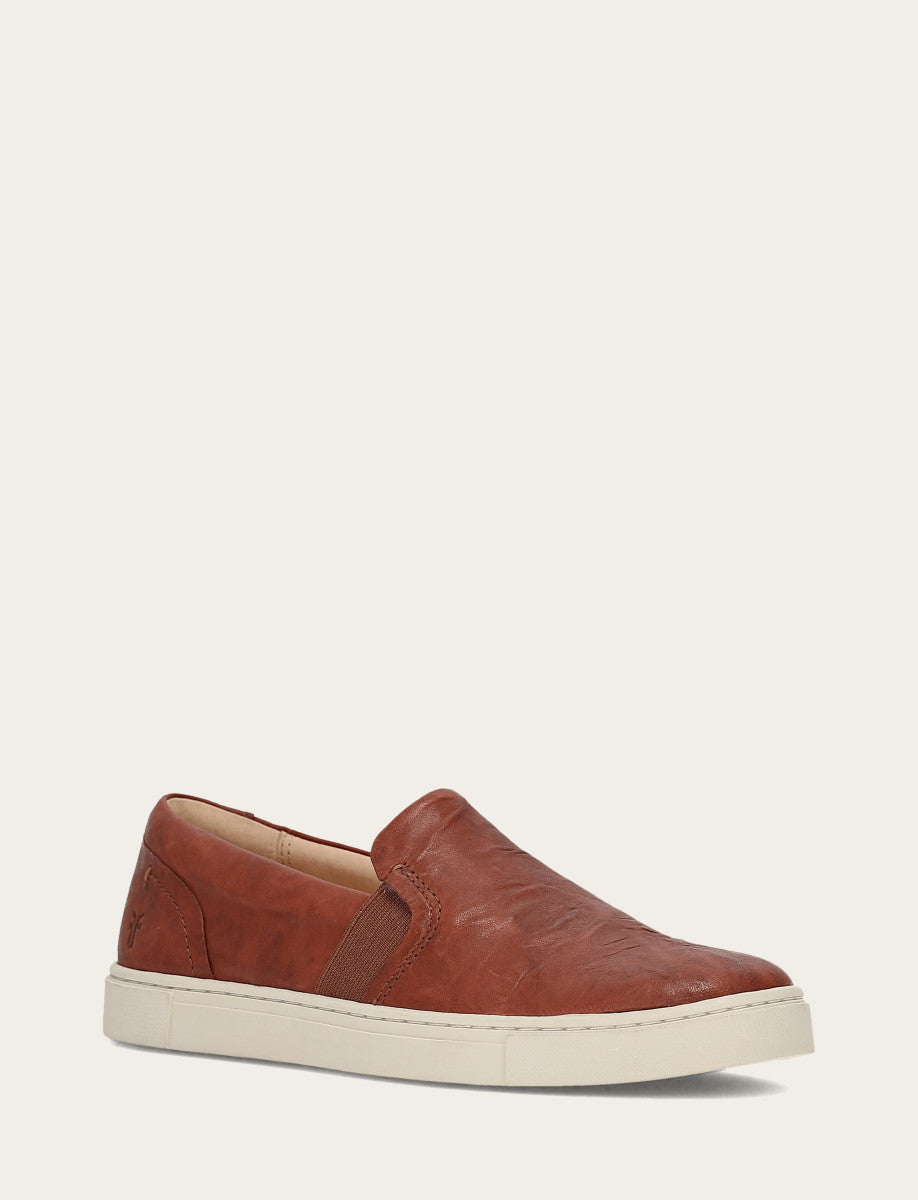 Frye Women's Cognac Ivy Slip On Sneakers / Cognac