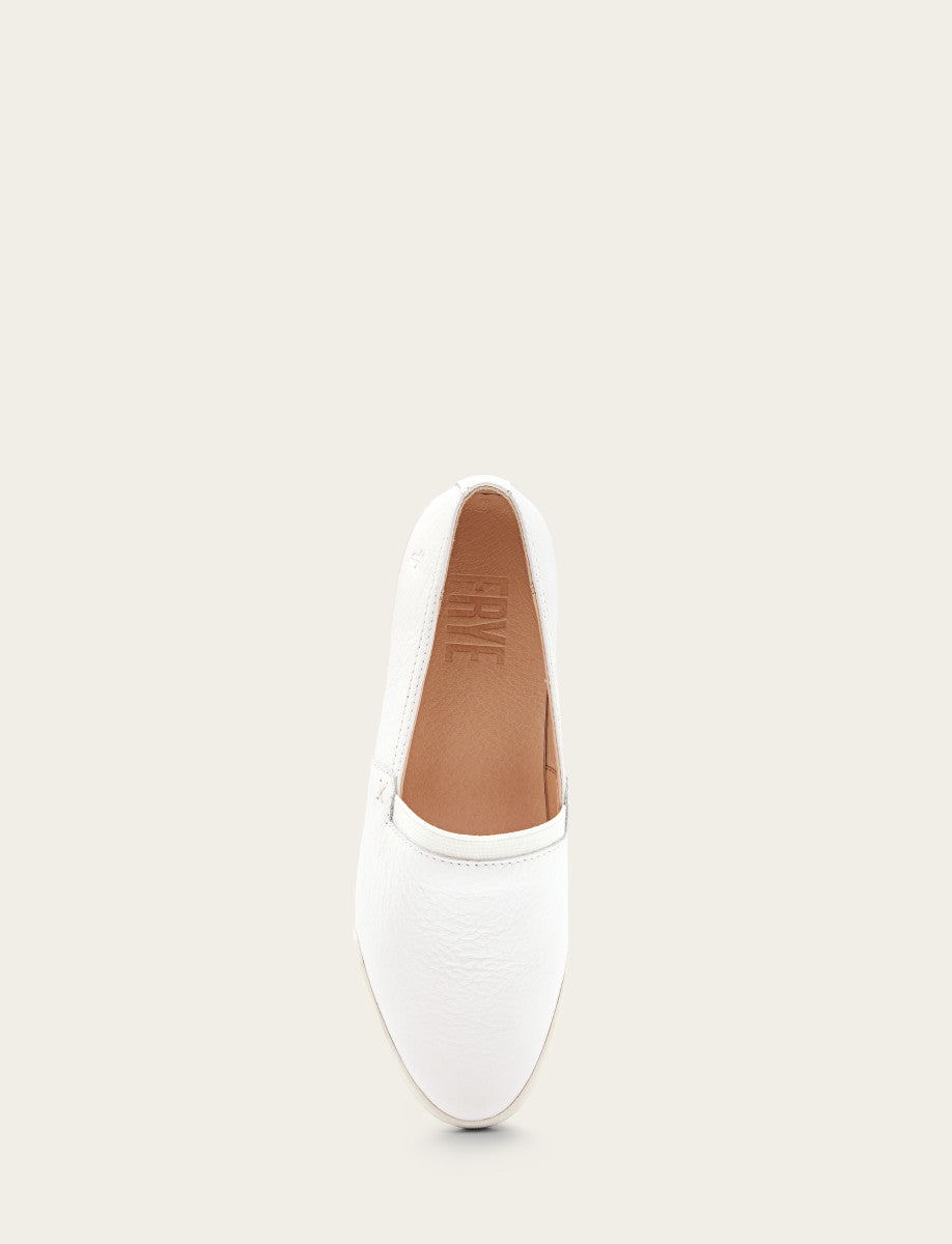 Frye Women's White Melanie Slip On Sneakers / White