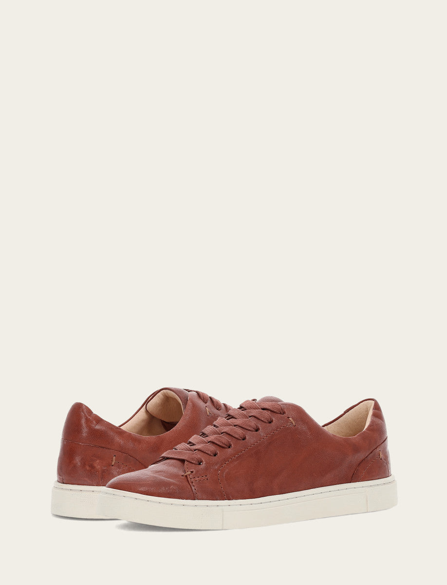 Frye Women's Cognac Ivy Low Lace Sneakers / Cognac