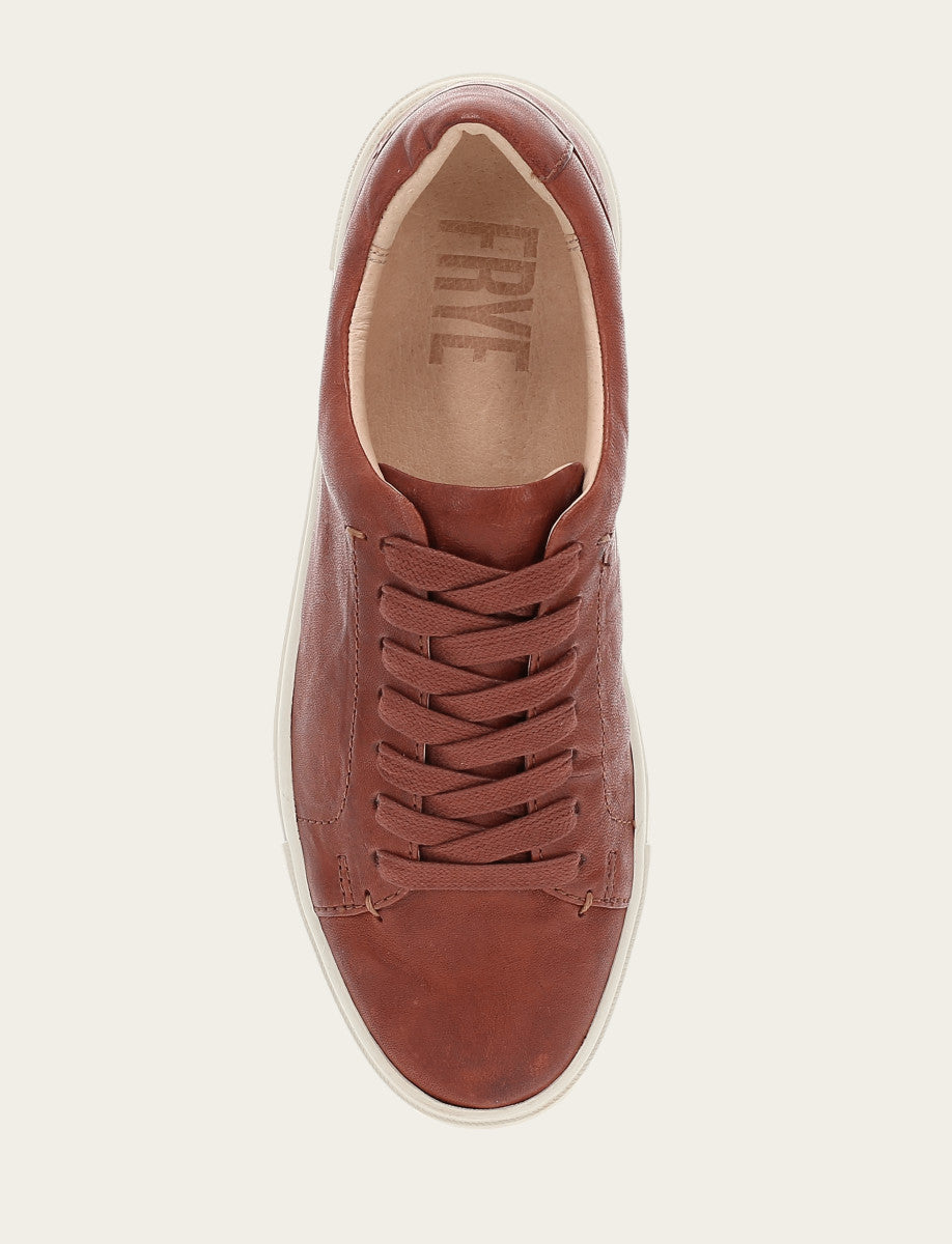 Frye Women's Cognac Ivy Low Lace Sneakers / Cognac