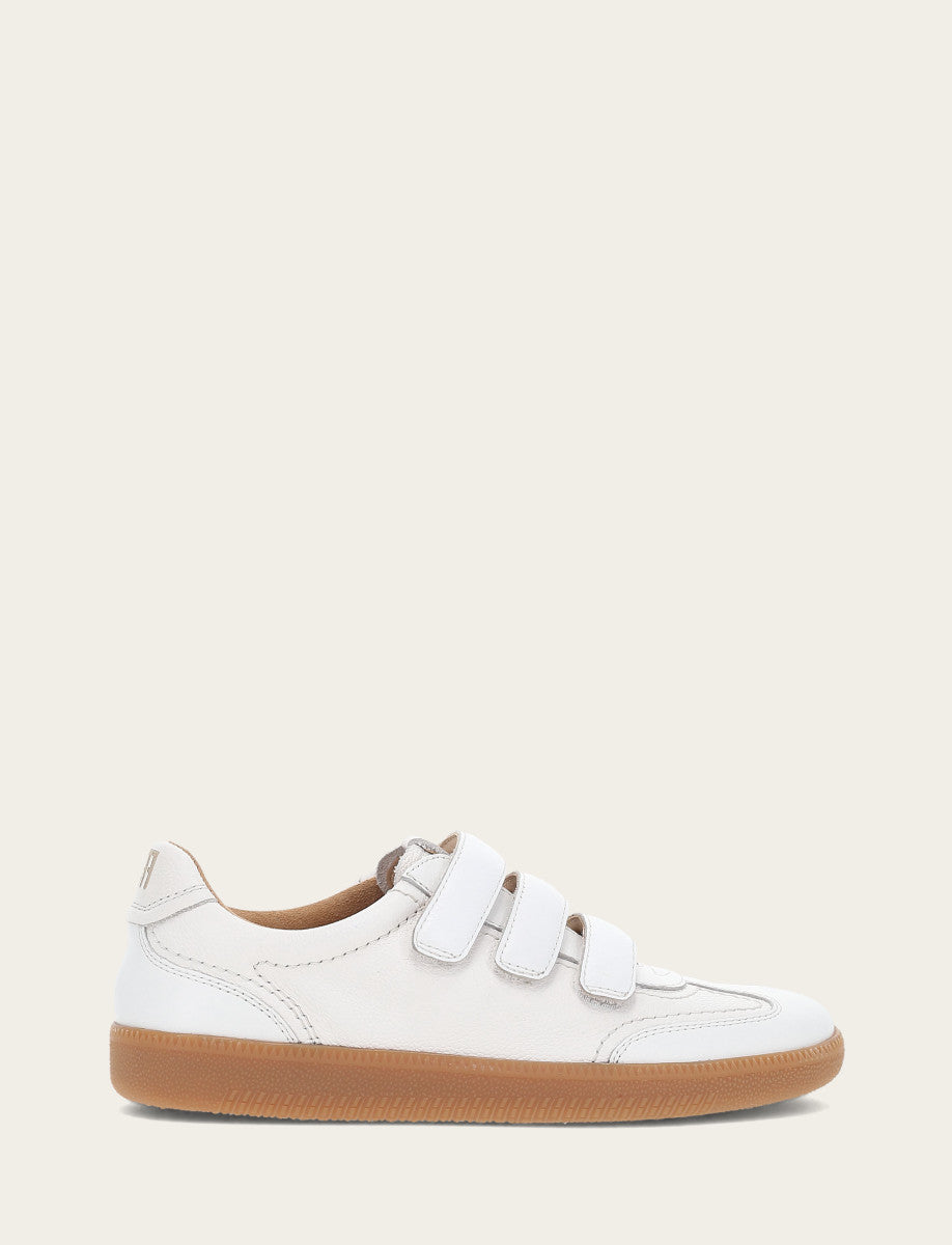 Frye Women's White Milly 3 Strap Sneakers / White