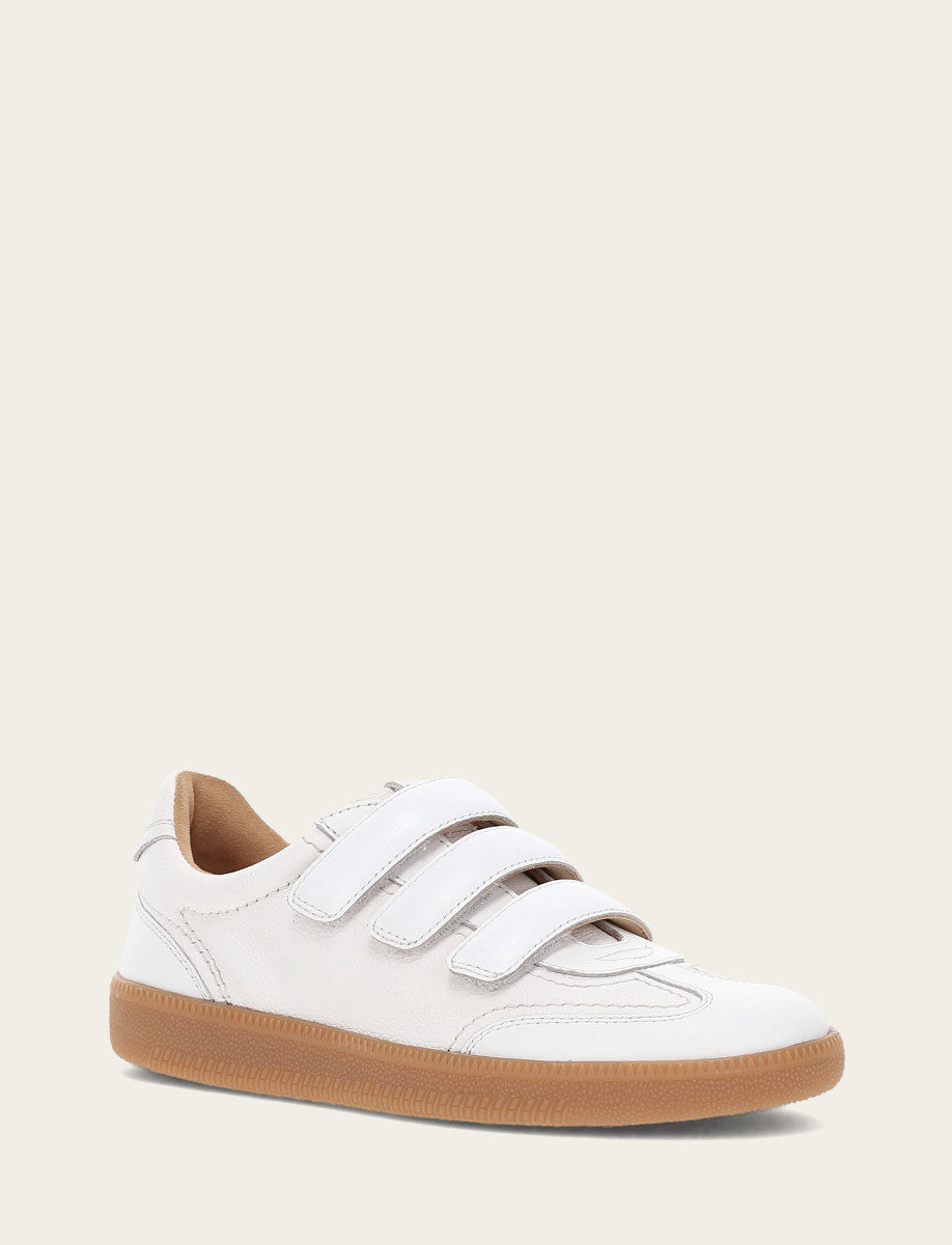 Frye Women's White Milly 3 Strap Sneakers / White