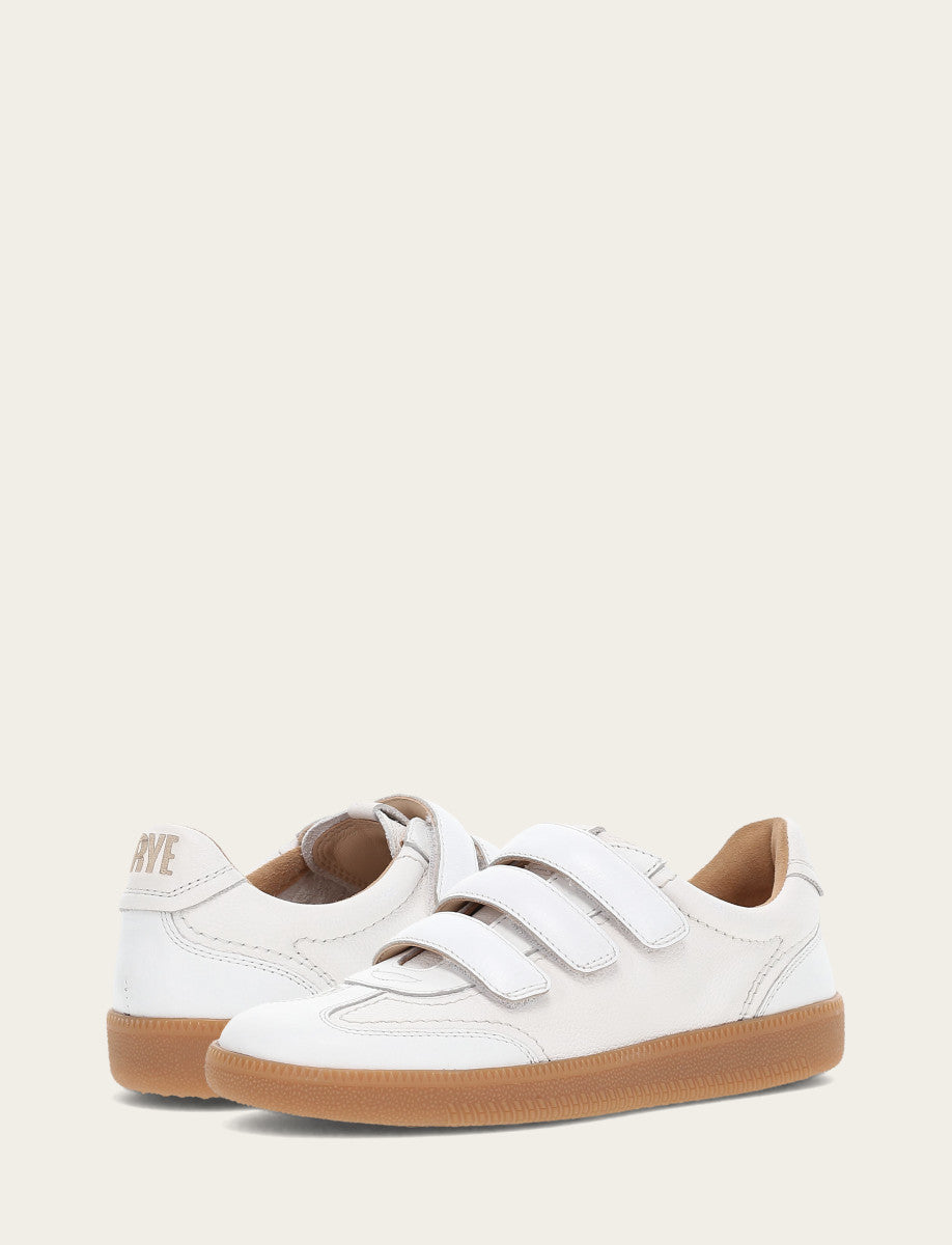 Frye Women's White Milly 3 Strap Sneakers / White