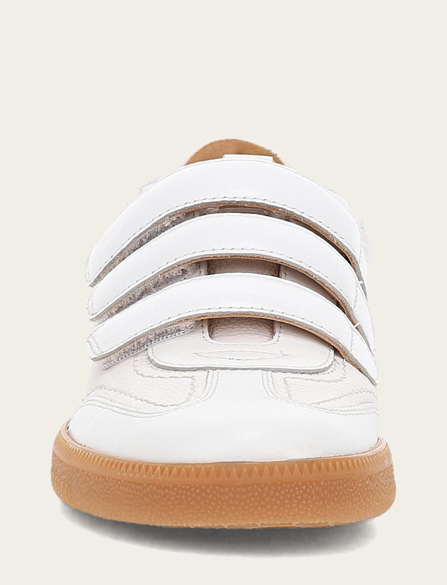 Frye Women's White Milly 3 Strap Sneakers / White