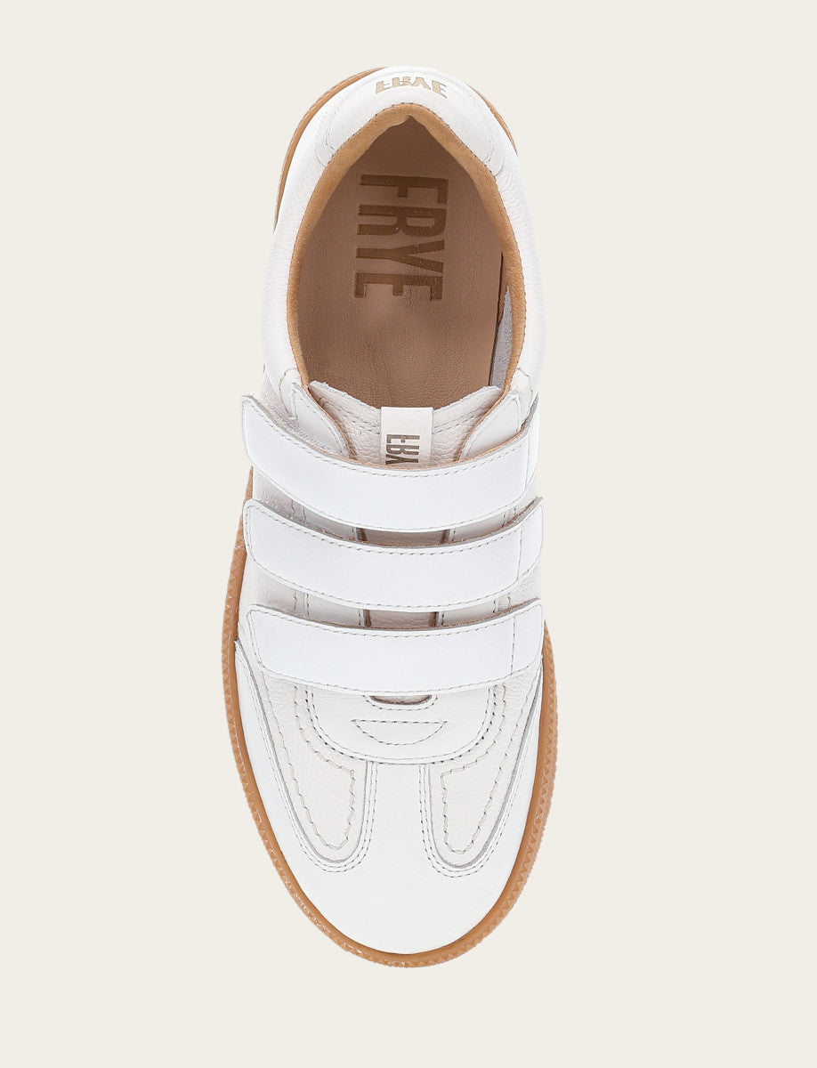 Frye Women's White Milly 3 Strap Sneakers / White