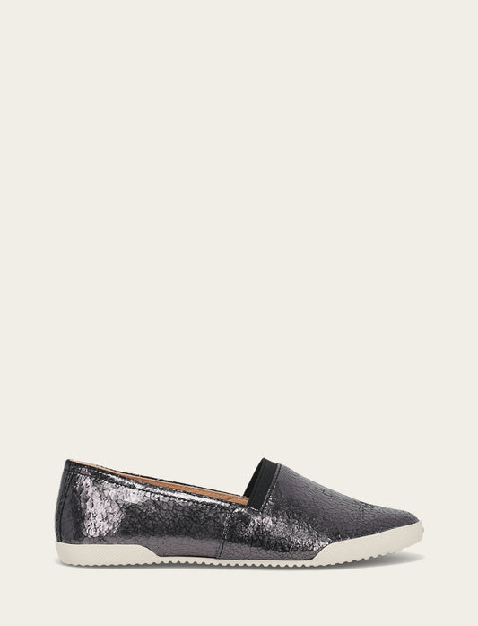 Frye Women's Pewter Mirror Melanie Slip On Sneakers / Pewter Mirror