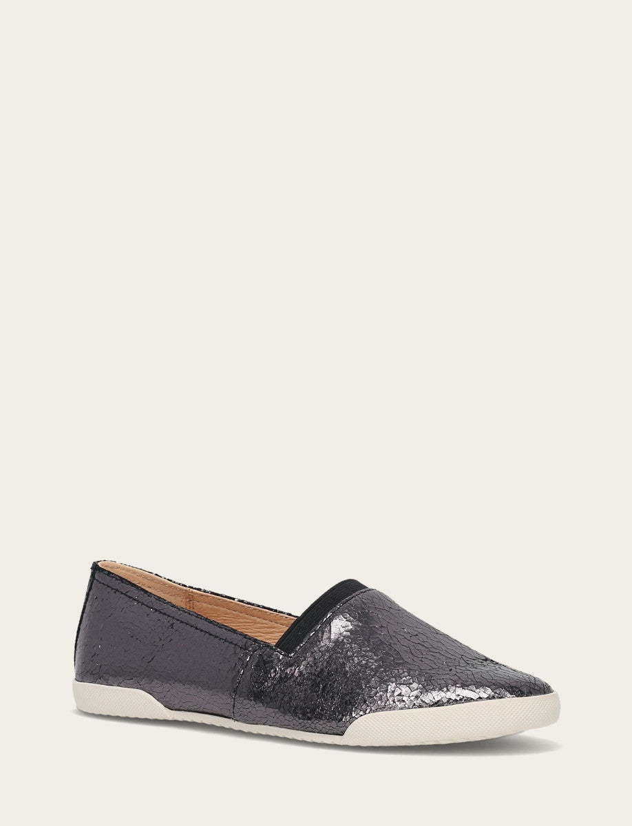 Frye Women's Pewter Mirror Melanie Slip On Sneakers / Pewter Mirror