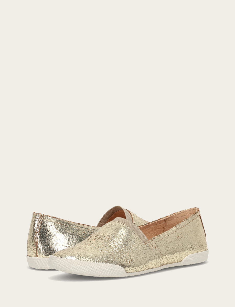 Frye Women's Gold Mirror Melanie Slip On Sneakers / Gold Mirror