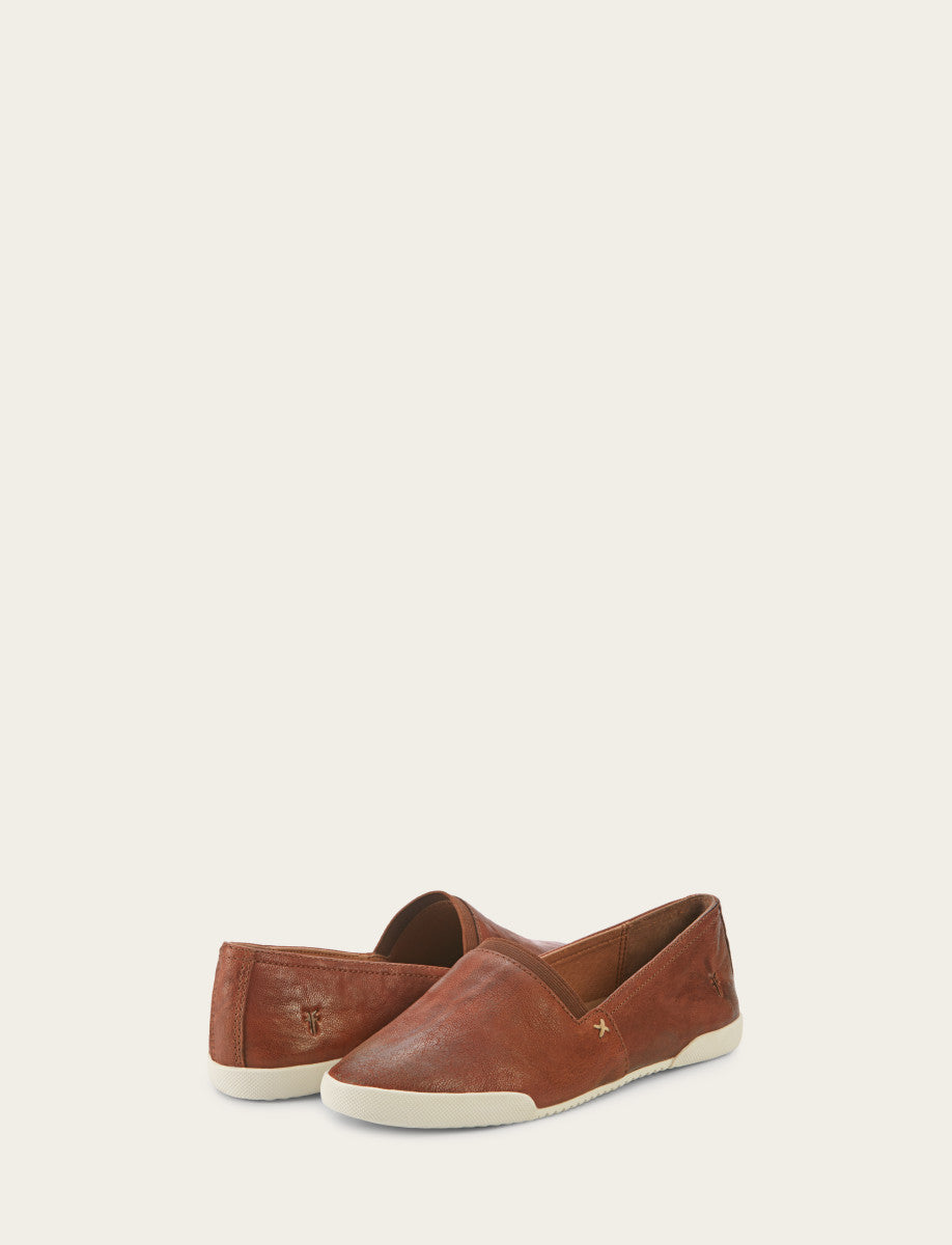 Frye Women's Cognac Melanie Slip On Sneakers / Cognac