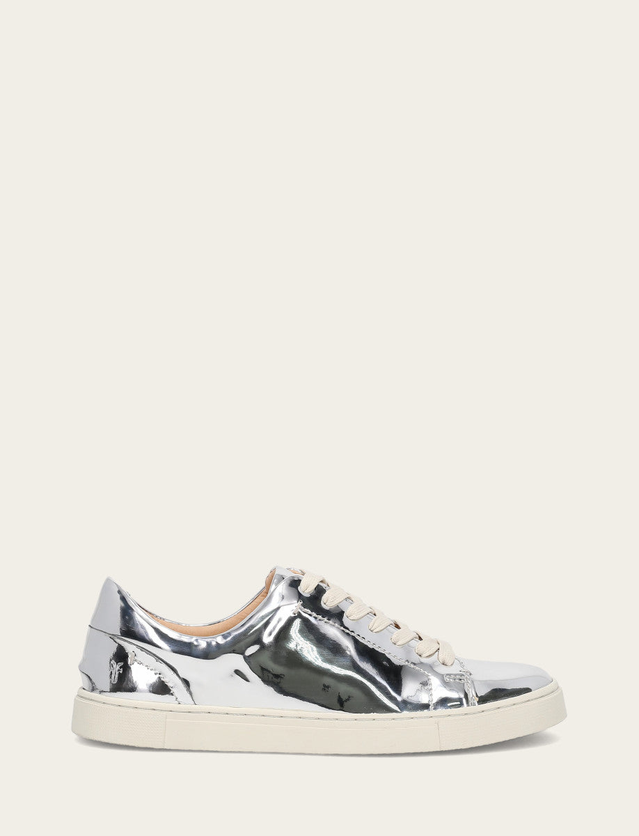 Frye Women's Silver Ivy Low Lace Slip On Sneakers / Silver