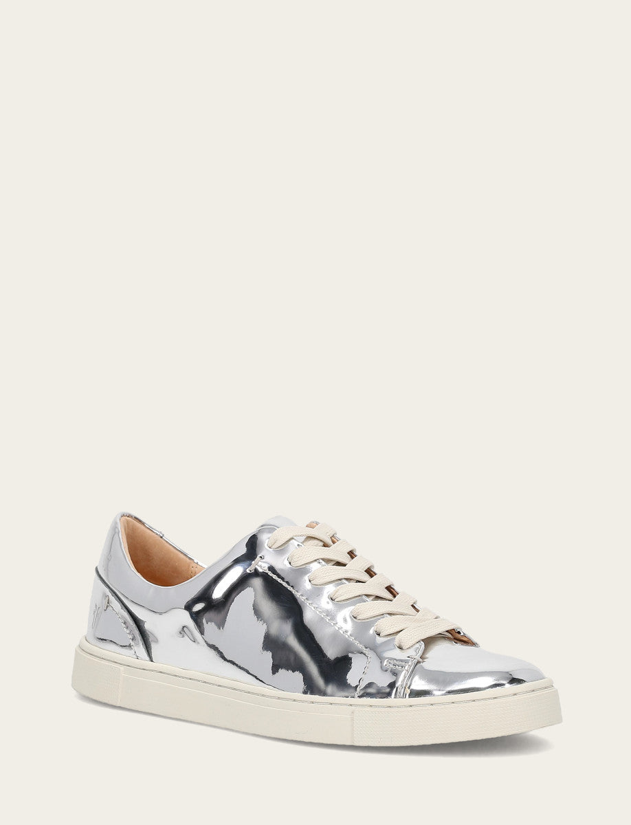 Frye Women's Silver Ivy Low Lace Slip On Sneakers / Silver